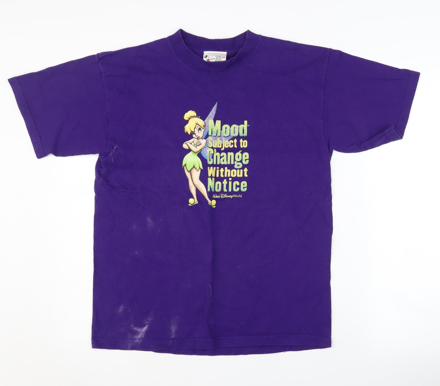 Walt Disney World Girls Purple Tinker Bell T-Shirt XL Casual