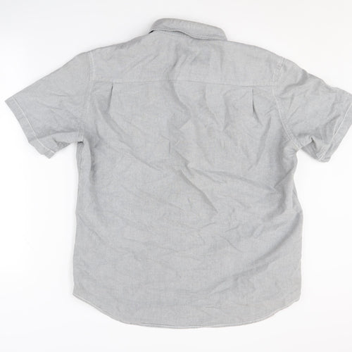 French Connection Men's Grey Short Sleeve Casual Shirt