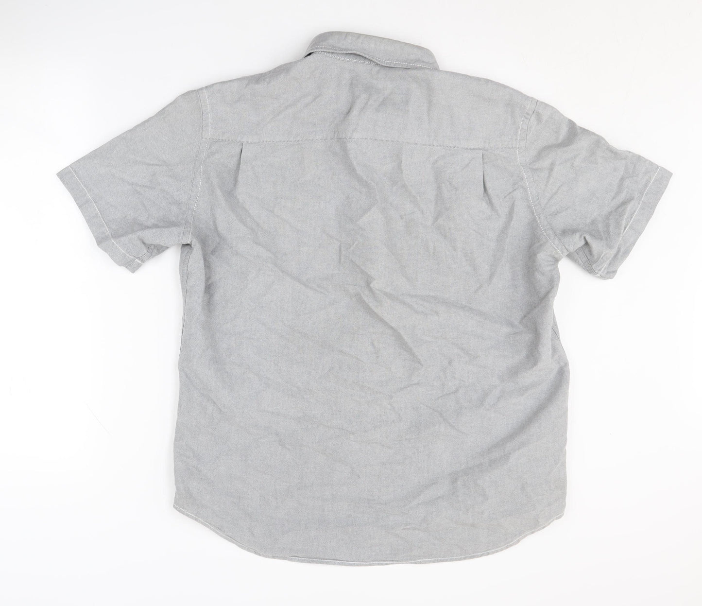 French Connection Men's Grey Short Sleeve Casual Shirt