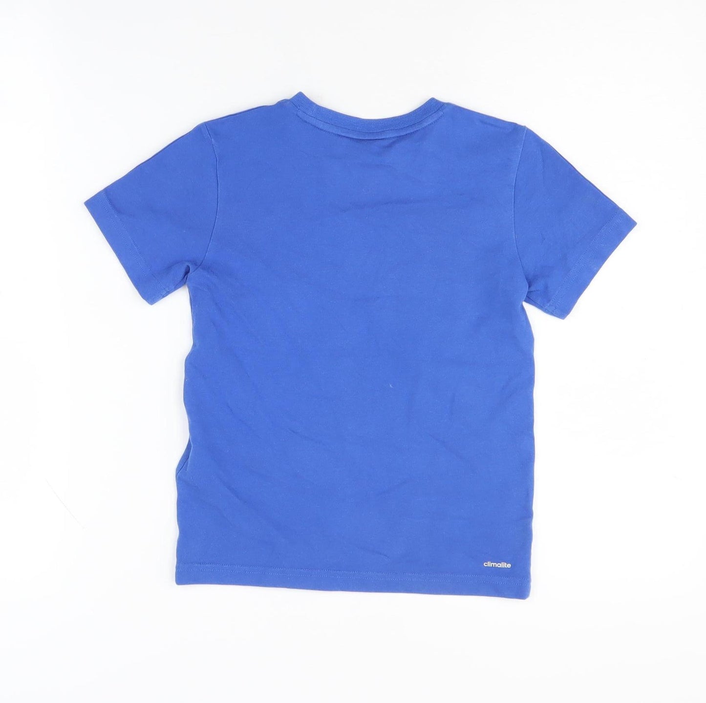 Adidas Boys Blue Football T-Shirt, 5-6 Years, Pullover, Logo