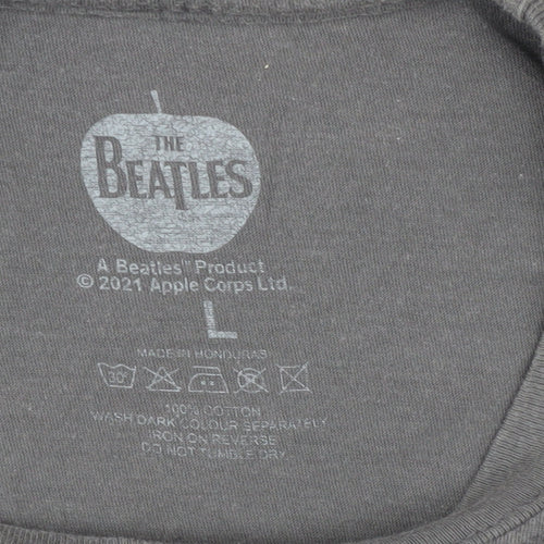 The Beatles Men's Grey Graphic T-Shirt L