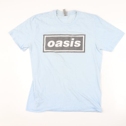 Gildan Oasis Band T-Shirt Blue Medium Men’s Short Sleeve