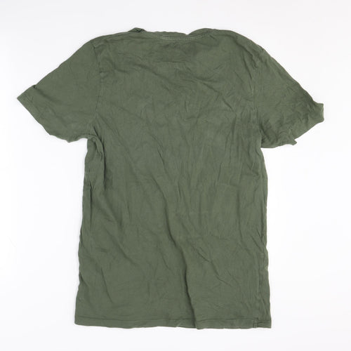 Jack & Jones Green Men's Graphic Tee L Cotton