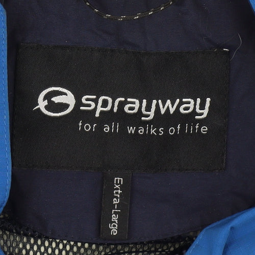 Sprayway Men's Blue XL Waterproof Hooded Jacket