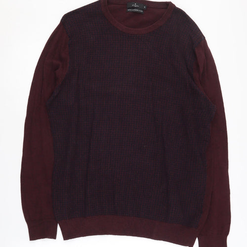 Jeff Banks Men's Red Medium Pullover Jumper with Cashmere