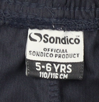 Sondico Boys Black Athletic Shorts, Size 5-6 Years