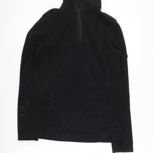 TOG24 Women's Black Fleece Sweatshirt, Size 8, 1/4 Zip