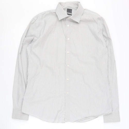 Calvin Klein Men's Slim Fit Striped Shirt - Size 42