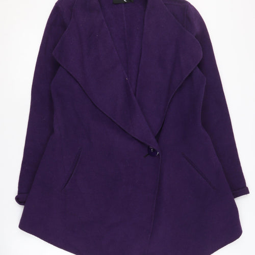 Viyella Women's Wool Angora Purple Coat Size 10