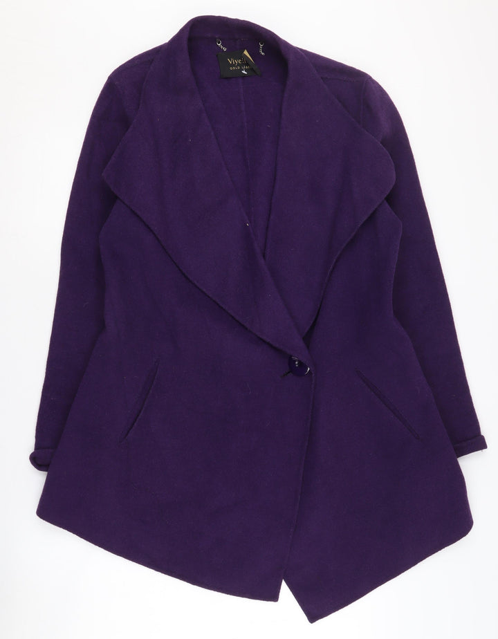 Viyella Women's Wool Angora Purple Coat Size 10