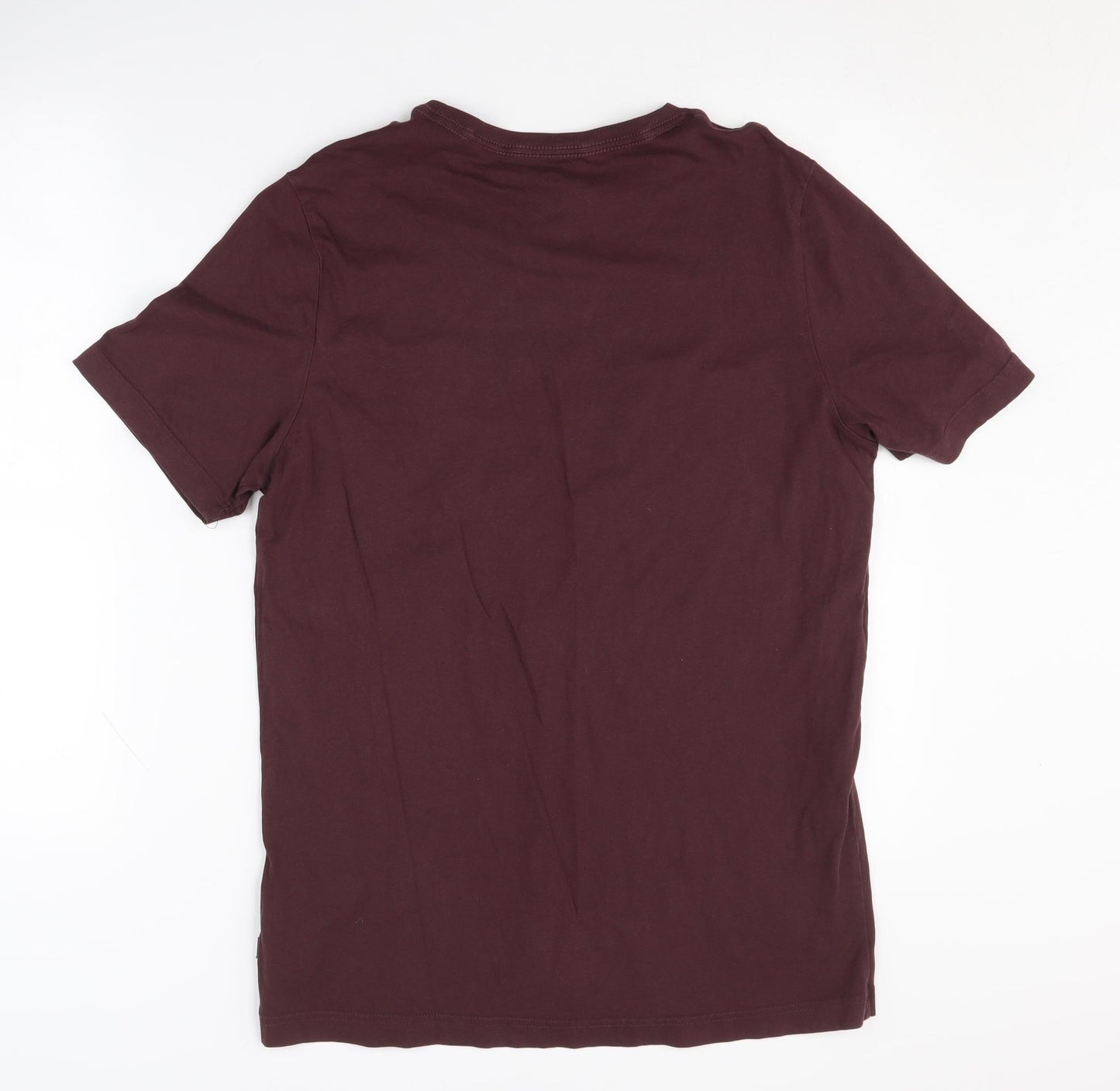 Puma Men's Red Medium Crew Neck Solid T-Shirt