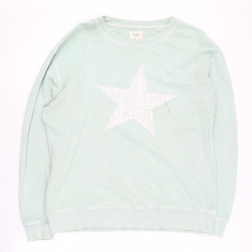 Hush Women's Green Pullover Sweatshirt - Medium, Cotton