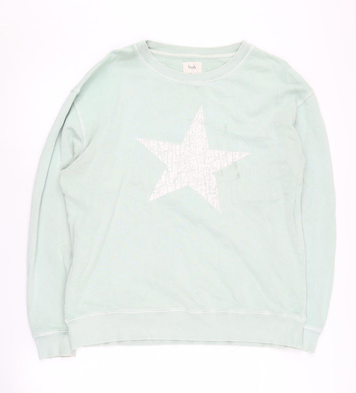 Hush Women's Green Pullover Sweatshirt - Medium, Cotton