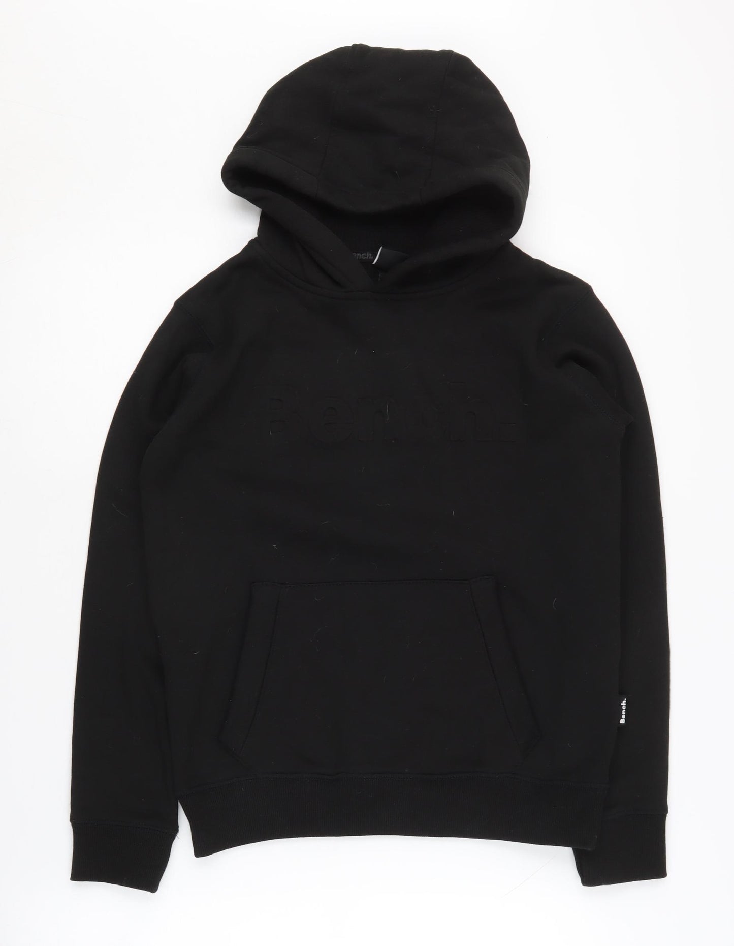 Bench Boys Black Pullover Hoodie 11-12 Years with Logo