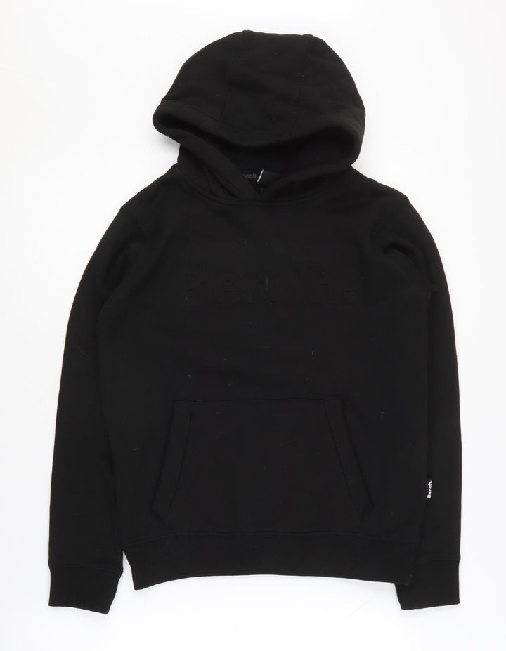 Bench Boys Black Pullover Hoodie 11-12 Years with Logo
