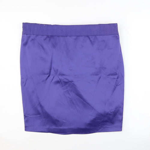 Ted Baker Women's Purple Pencil Skirt Size 14 Formal Zip