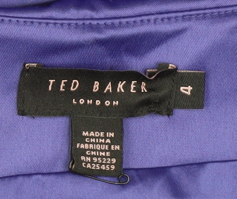 Ted Baker Women's Purple Pencil Skirt Size 14 Formal Zip