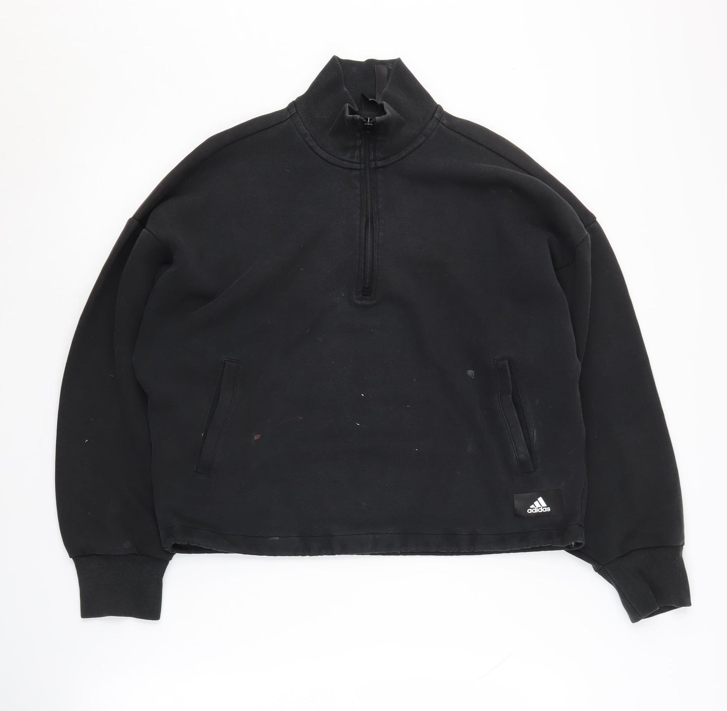 Adidas Women's Black Sweatshirt S Long Sleeve Zip