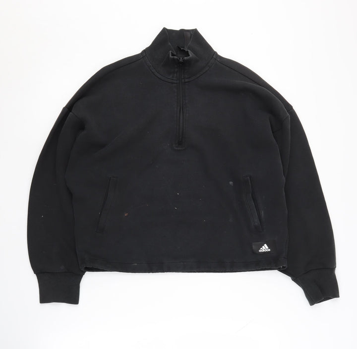 Adidas Women's Black Sweatshirt S Long Sleeve Zip