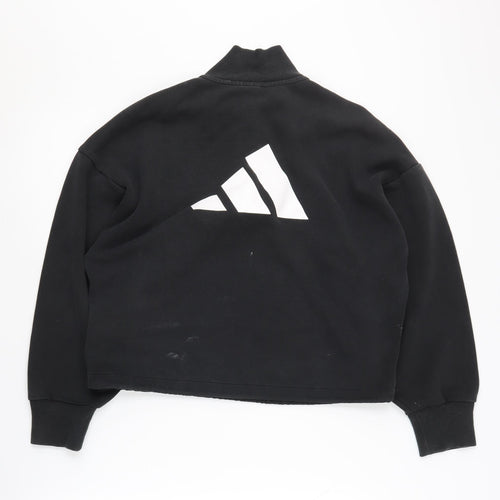 Adidas Women's Black Sweatshirt S Long Sleeve Zip