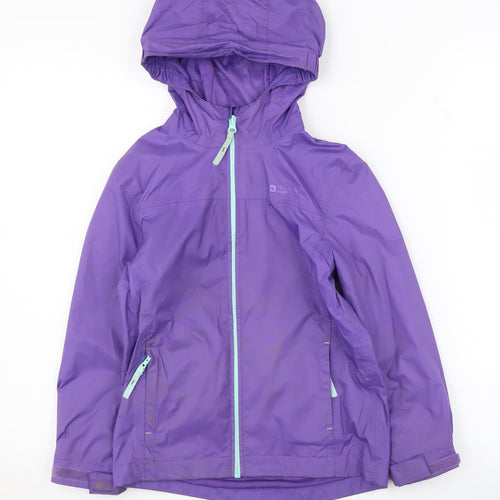 Mountain Warehouse Girls Purple Waterproof Rain Coat 7-8
