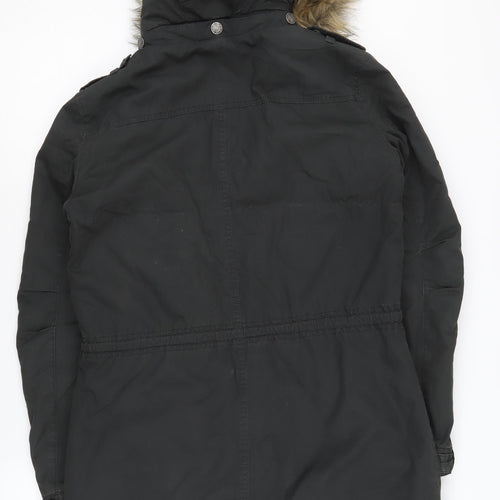 FatFace Women's Black Parka Coat Size 10