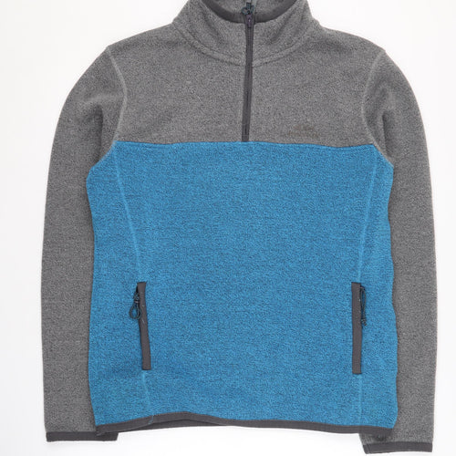 Weird Fish Men's Grey Blue Pullover Sweatshirt M