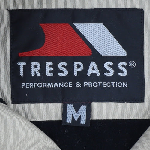 Trespass Men's Beige/Black Jacket, Medium, Polyamide Zip