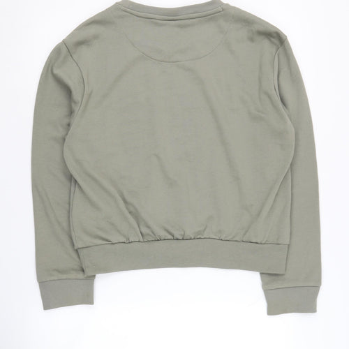 DKNY Women's Green Pullover Sweatshirt - Size L