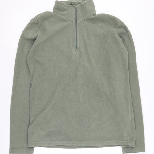 Mountain Warehouse Men's Green XS 1/4 Zip Fleece Sweatshirt