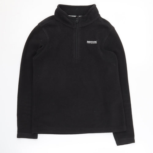 Regatta Boys Black Fleece Sweatshirt 11-12 Years, Lightweight Outdoor Wear