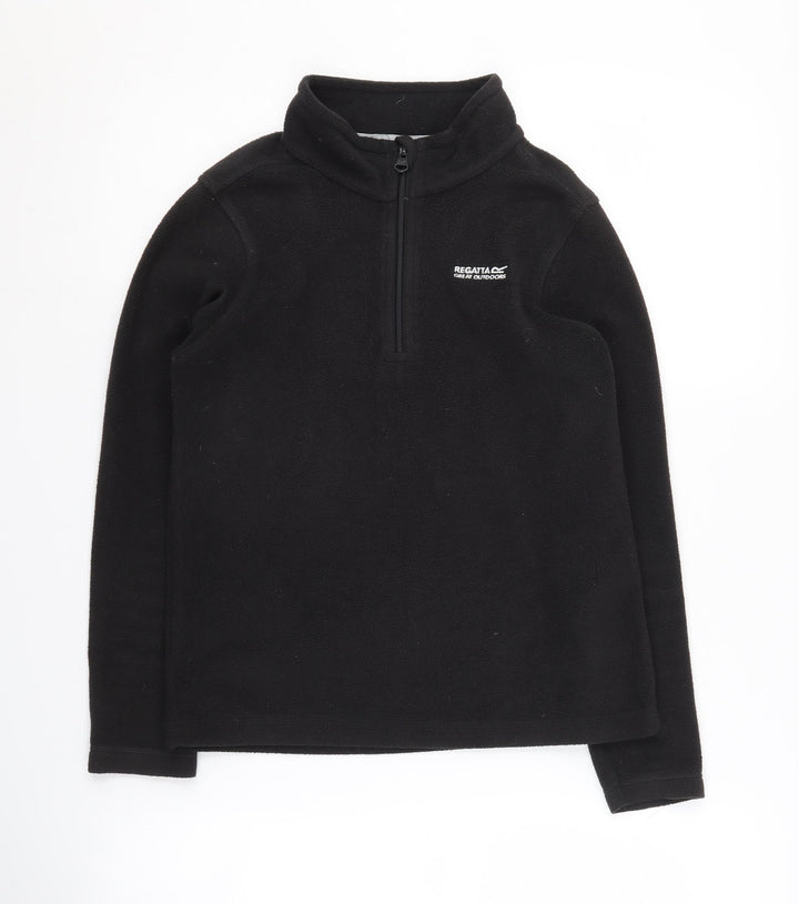 Regatta Boys Black Fleece Sweatshirt 11-12 Years, Lightweight Outdoor Wear