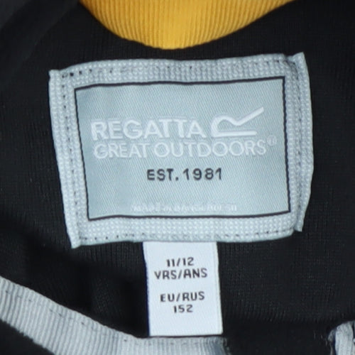 Regatta Boys Black Fleece Sweatshirt 11-12 Years, Lightweight Outdoor Wear