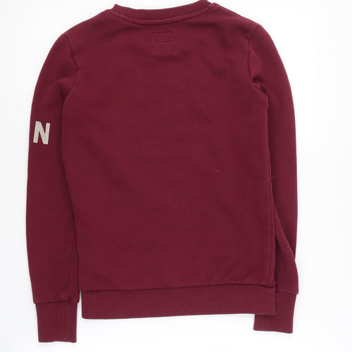Superdry Women’s Red Pullover Sweatshirt Size 6