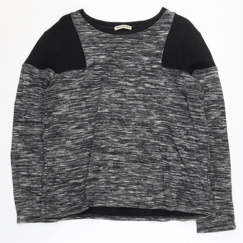 Whistles Women's Black Grey Jumper UK Size 16 Casual