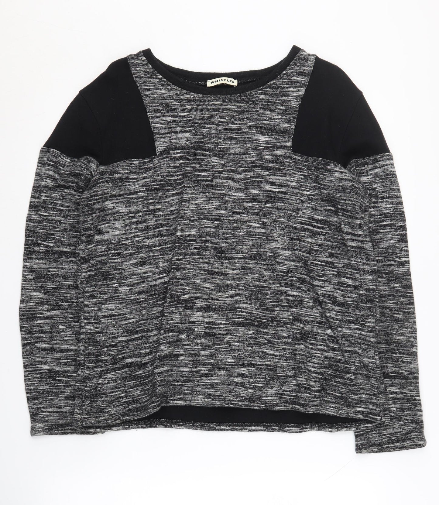 Whistles Women's Black Grey Jumper UK Size 16 Casual