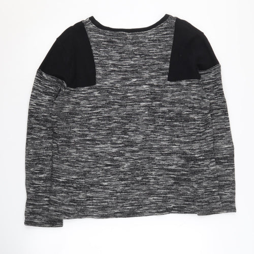 Whistles Women's Black Grey Jumper UK Size 16 Casual