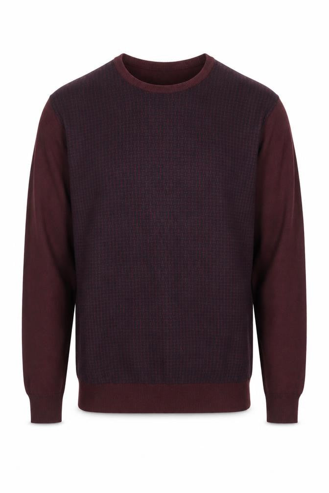 Front view of Jeff Banks Men’s Purple jumper, size M