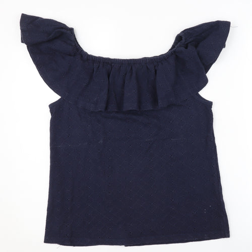 Mai Face Women's Blue Off-Shoulder Camisole Blouse