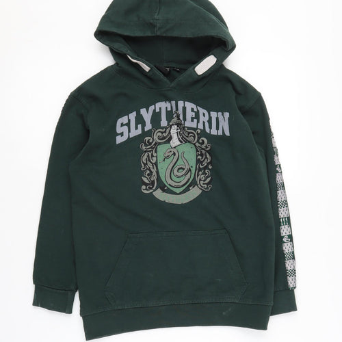 Harry Potter Boys Green Slytherin Hoodie 9-10 Years Pullover