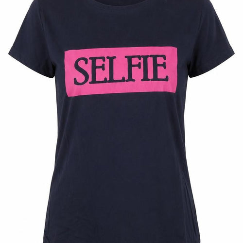 Jacqueline de Yong Women's Blue T-Shirt, Size L, Casual Style