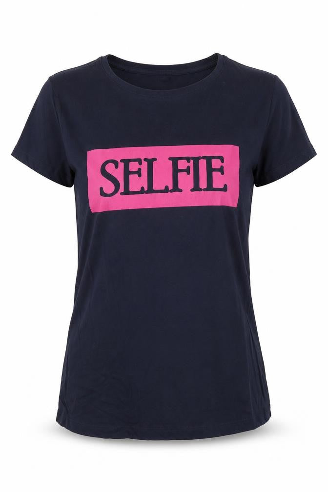 Jacqueline de Yong Women's Blue T-Shirt, Size L, Casual Style
