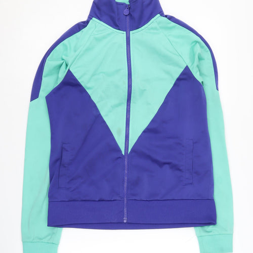 Puma Women's Blue Colourblock Track Jacket UK 16