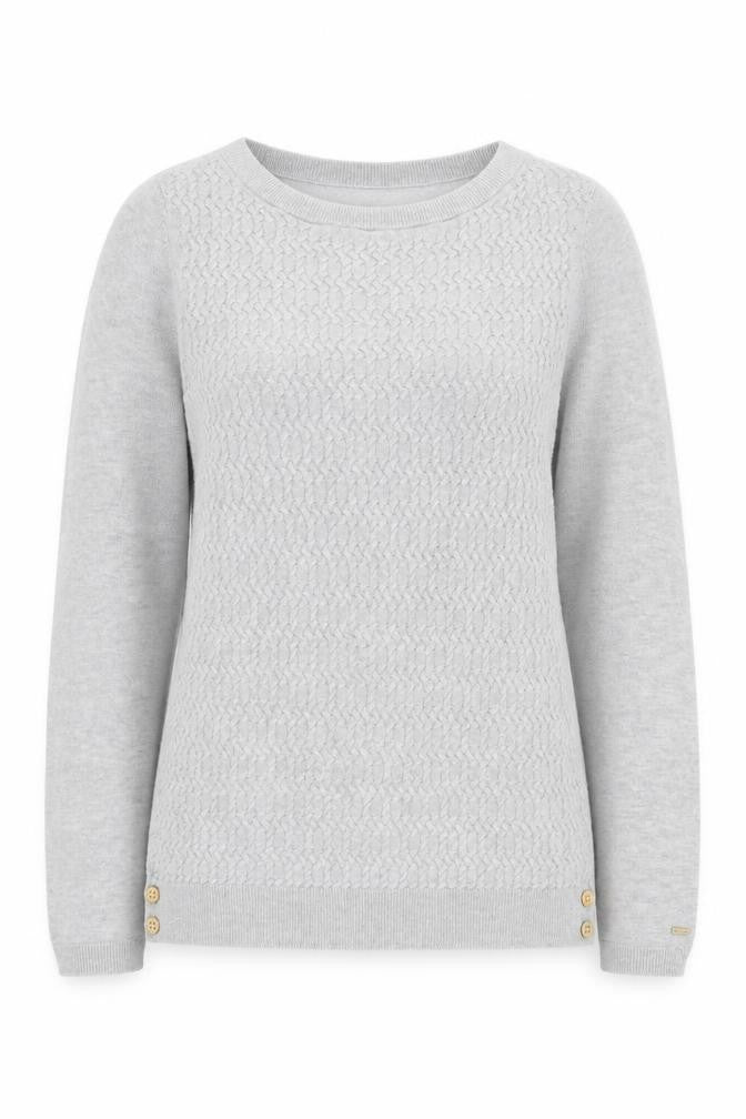 Front view of Tommy Hilfiger Women's Grey Knit Jumper L