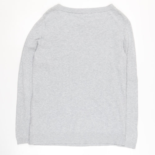 Tommy Hilfiger Women's Grey Knit Jumper L