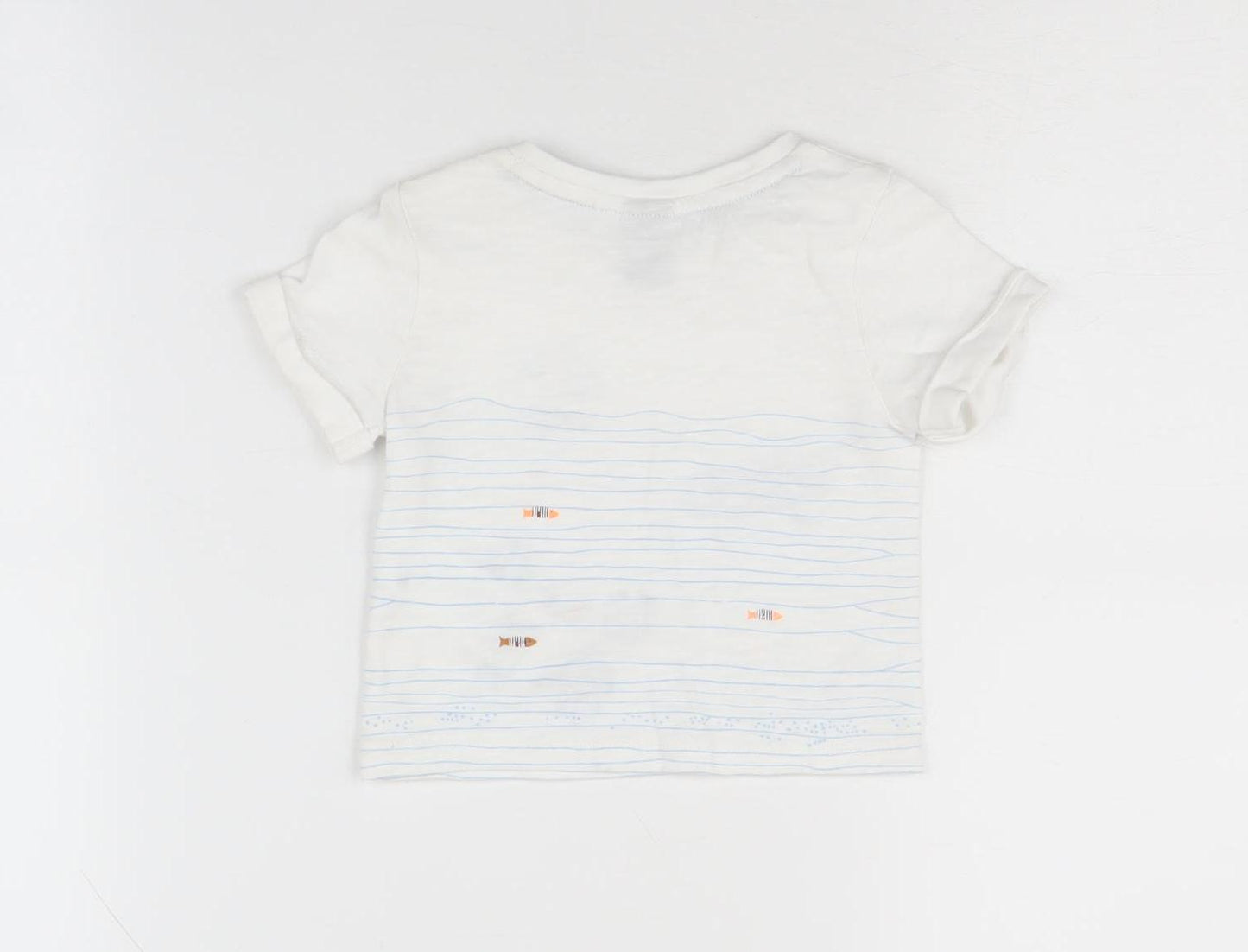 Jasper Conran Boys White T-Shirt 3-6 Months Sea Life Graphic