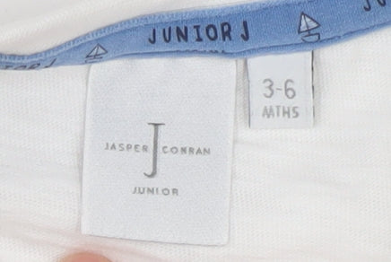Jasper Conran Boys White T-Shirt 3-6 Months Sea Life Graphic