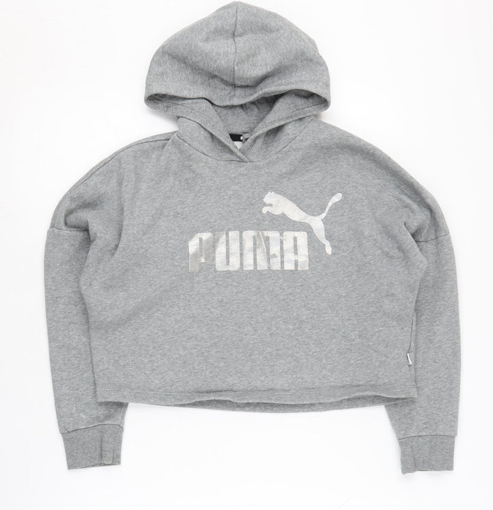 Puma Girls Grey Hoodie, Size 11-12, Pullover Style