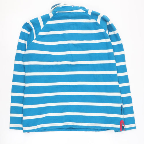 Mountain Warehouse Women's Blue Henley Striped Sweatshirt