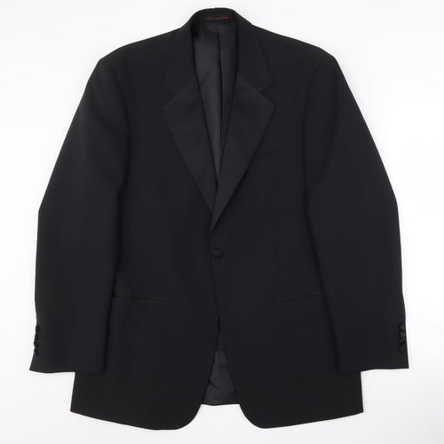 1860 Menswear Black Men's Tuxedo Blazer 40 Regular